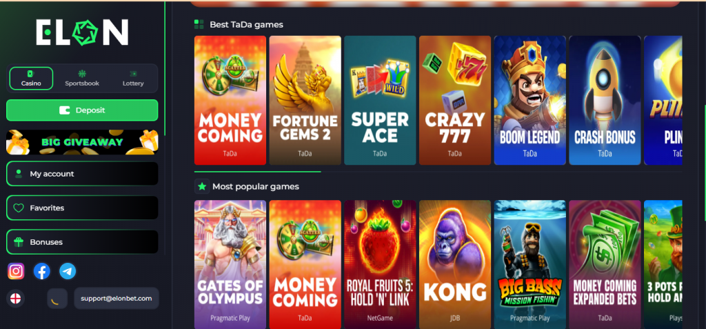 elon online casino